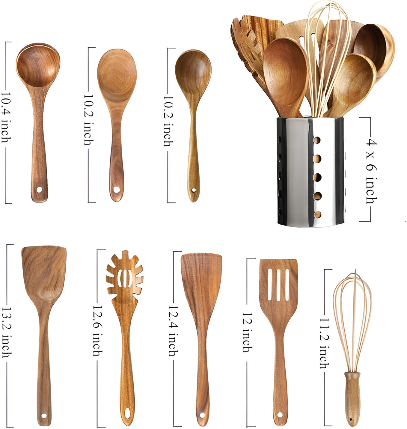 Premium Wooden Utensil Set | 7-Piece Kitchen Essentials