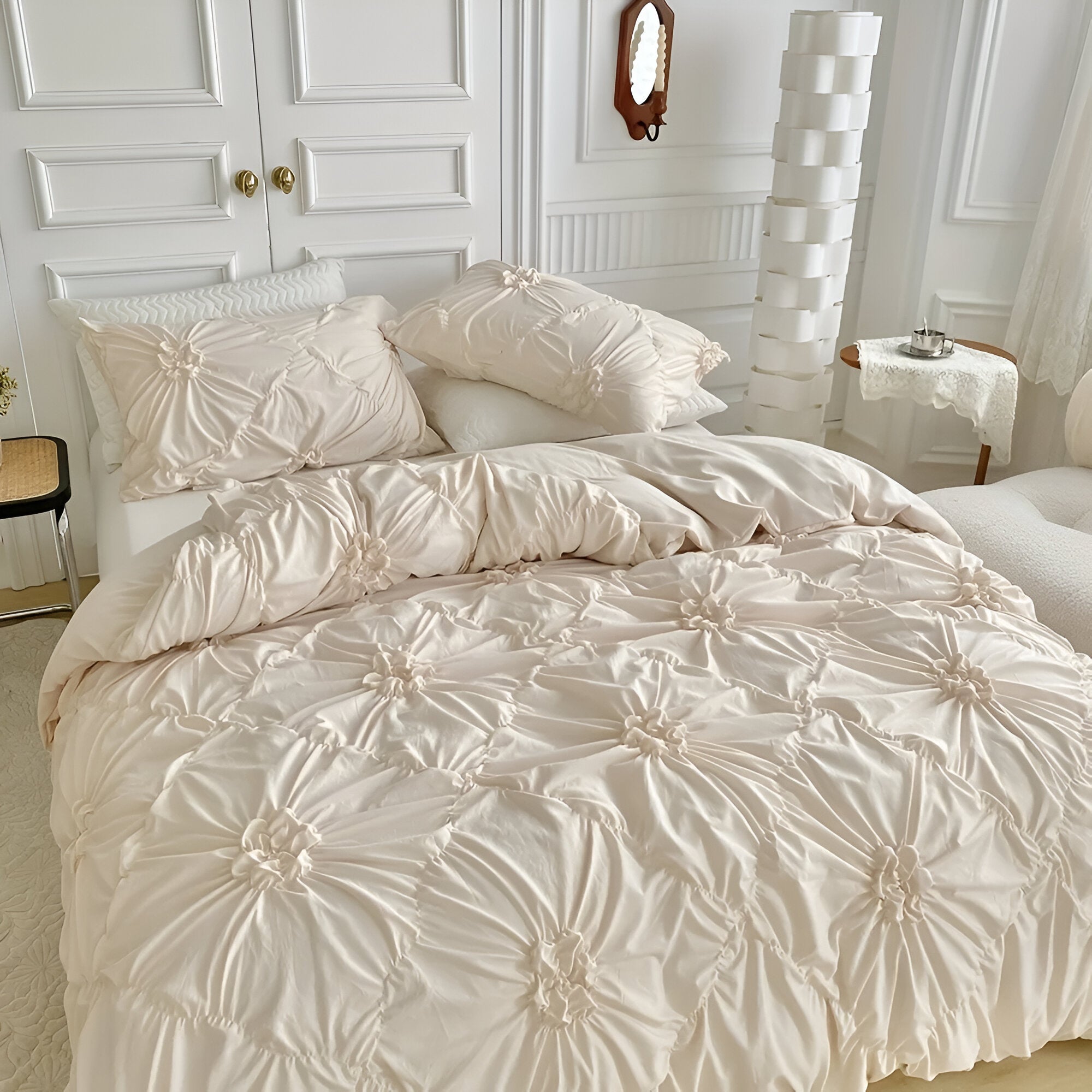 Blooming Ruffle Quilt Set | Romantic Floral Bedding Collection