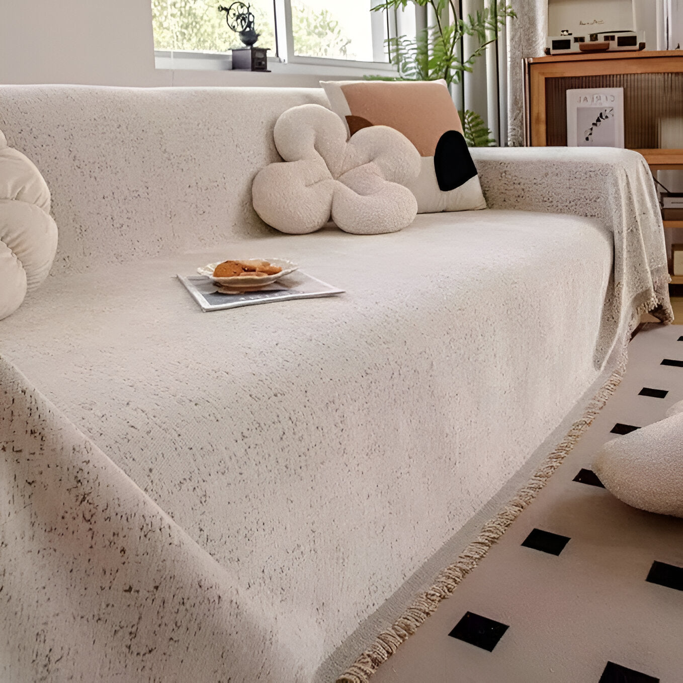 Nordic Dot Sofa Cover | Reversible Speckle Design