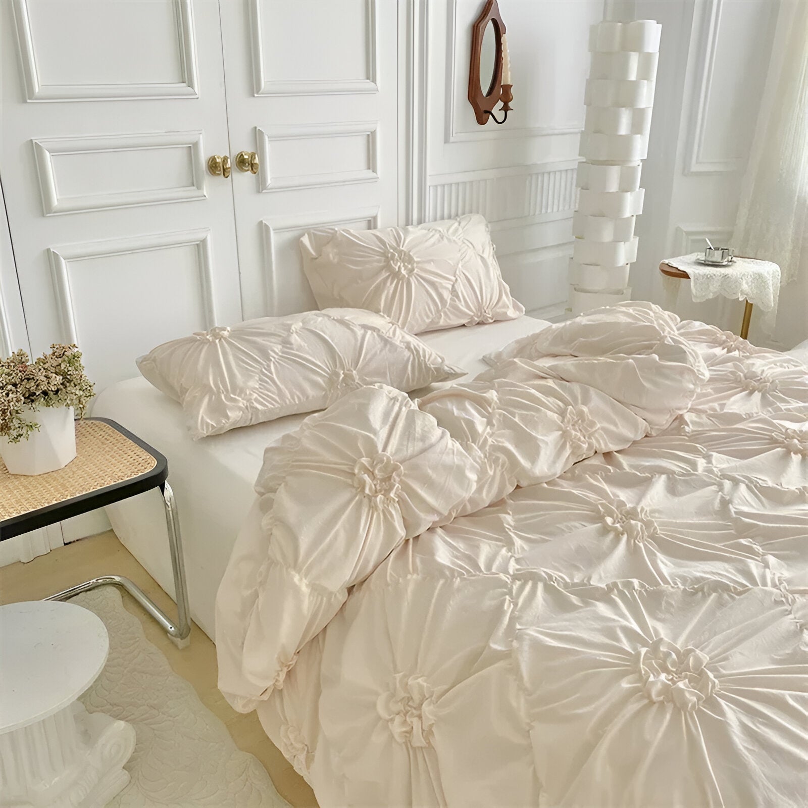 Blooming Ruffle Quilt Set | Romantic Floral Bedding Collection