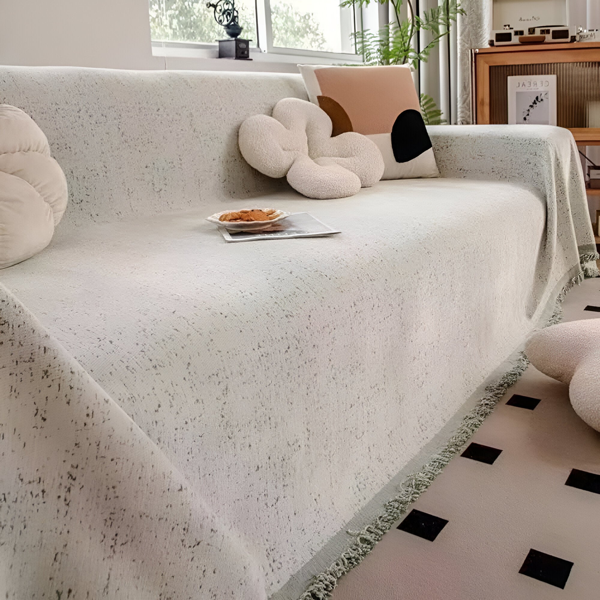 Nordic Dot Sofa Cover | Reversible Speckle Design