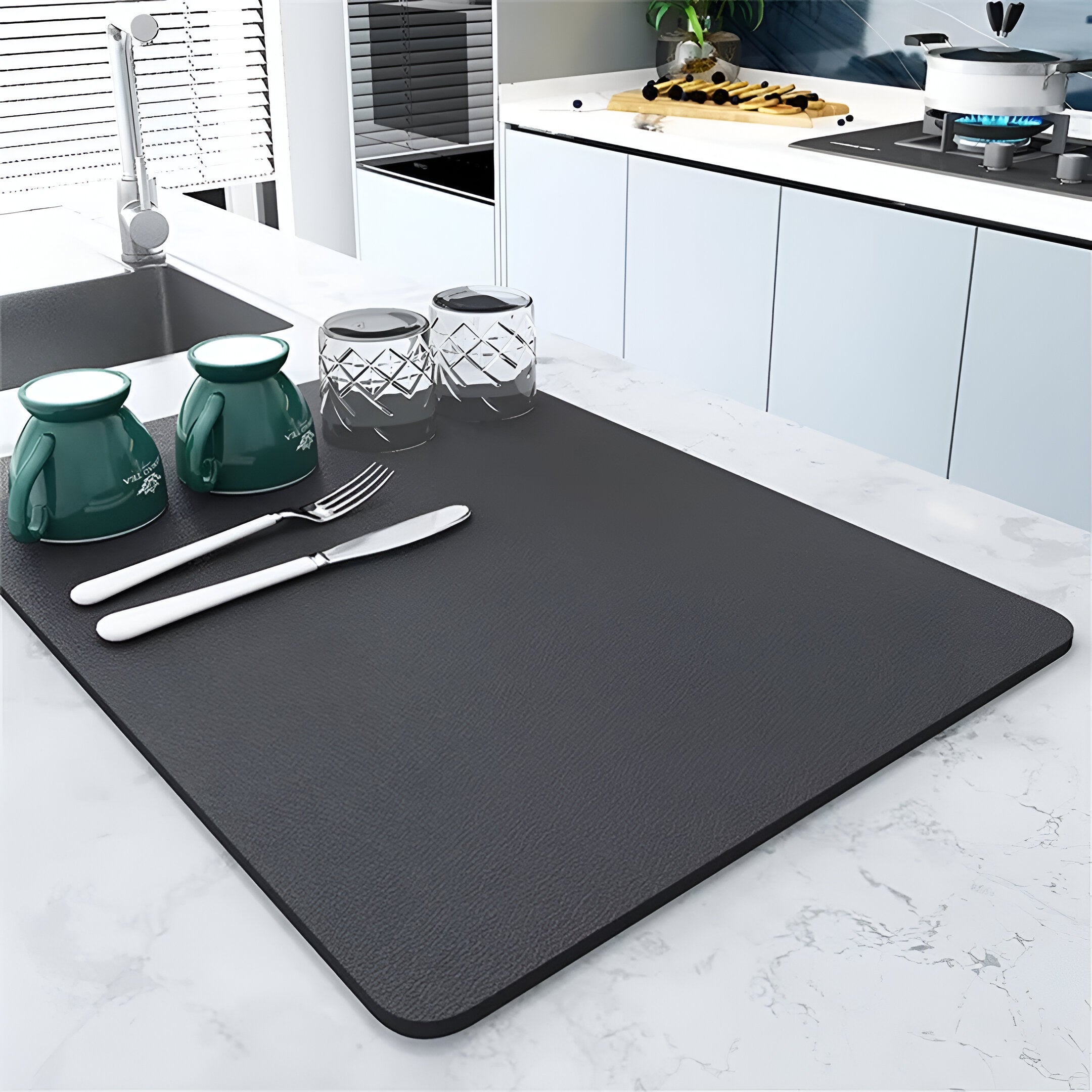 Ultra-Absorbent Dish Mat | Quick-Dry Kitchen Drying Pad