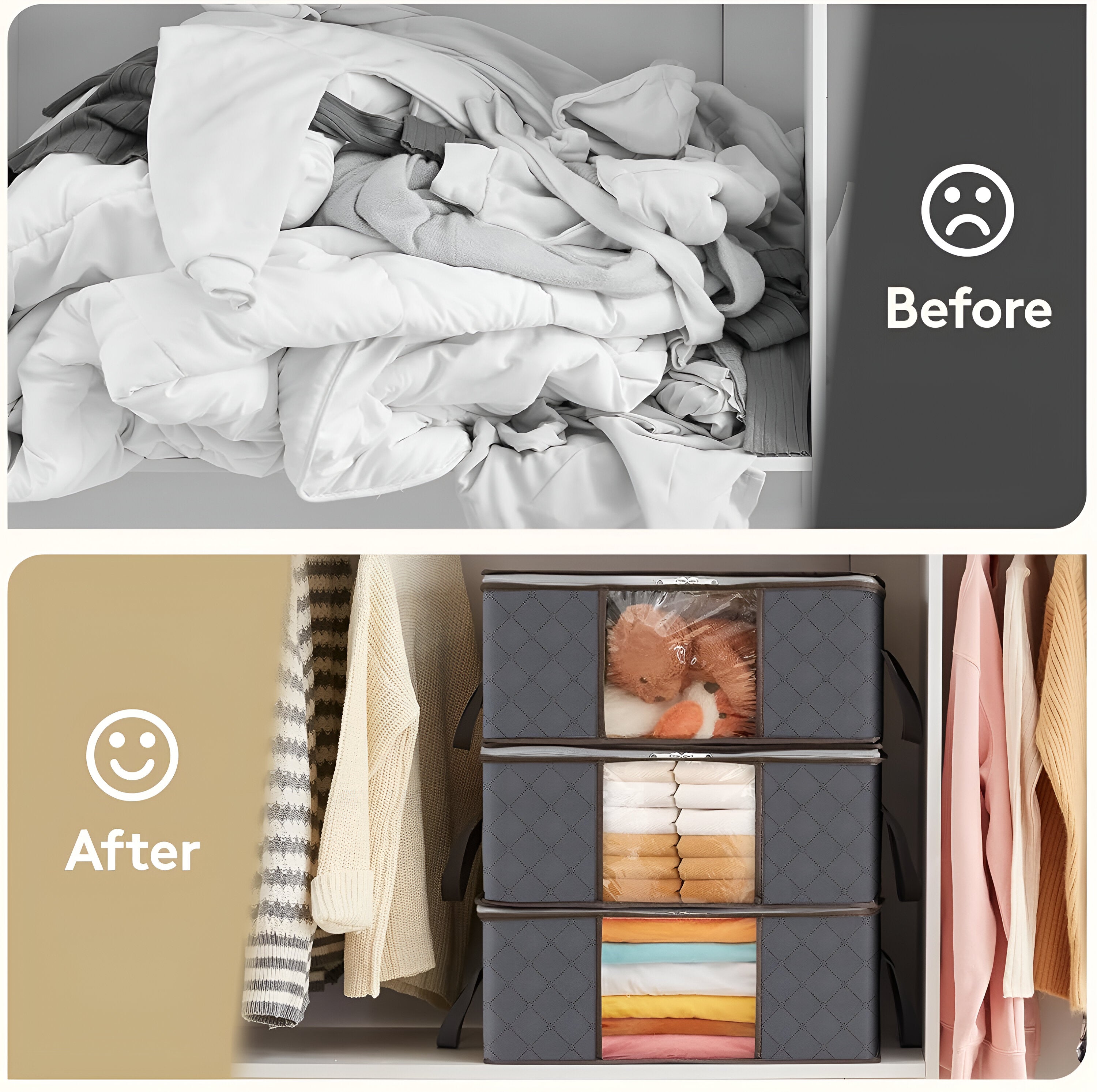 Clothes Organizer Storage Bag | Wardrobe Space Saver