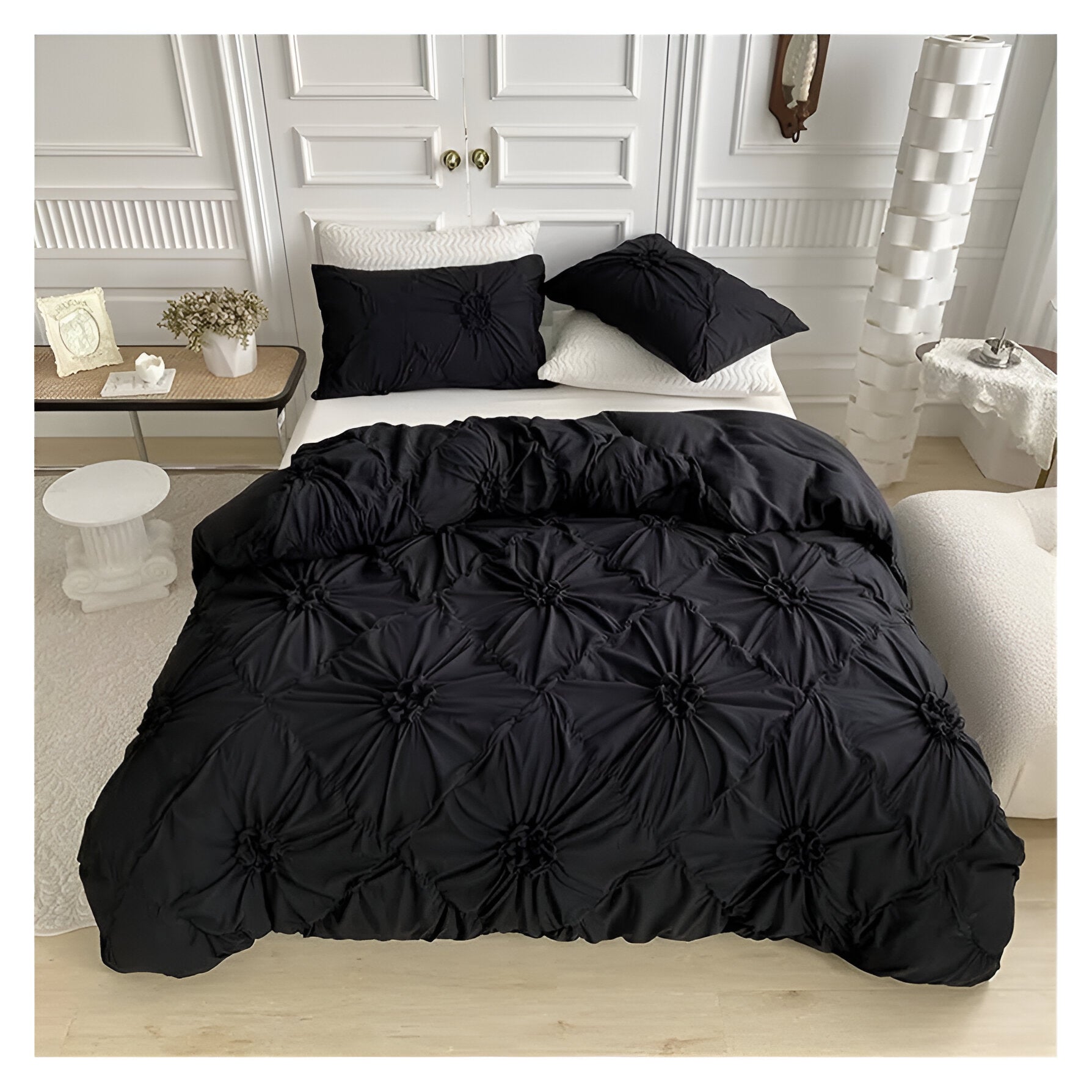 Blooming Ruffle Quilt Set | Romantic Floral Bedding Collection