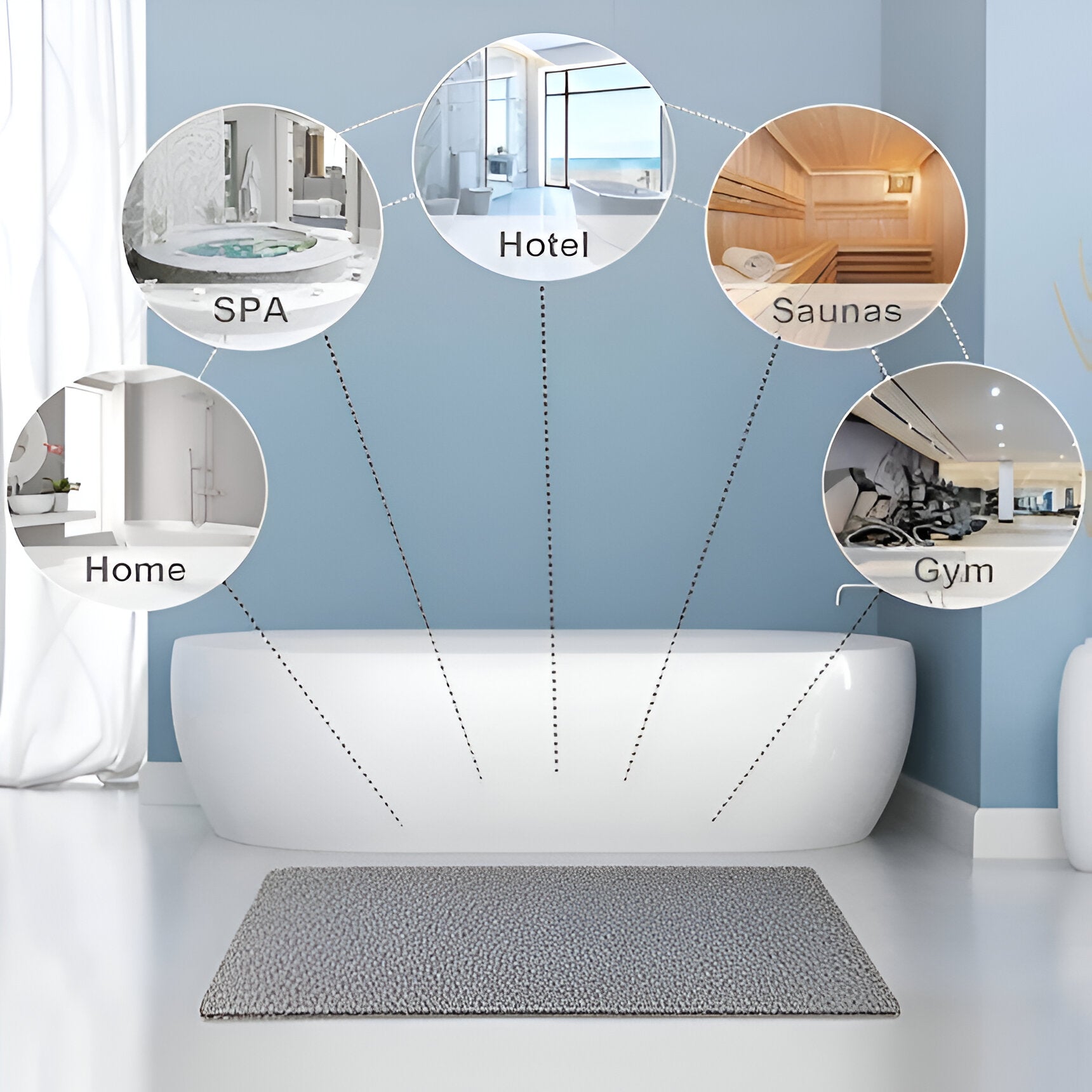 Secure Comfort Shower Mat | Soft Anti-Slip Technology