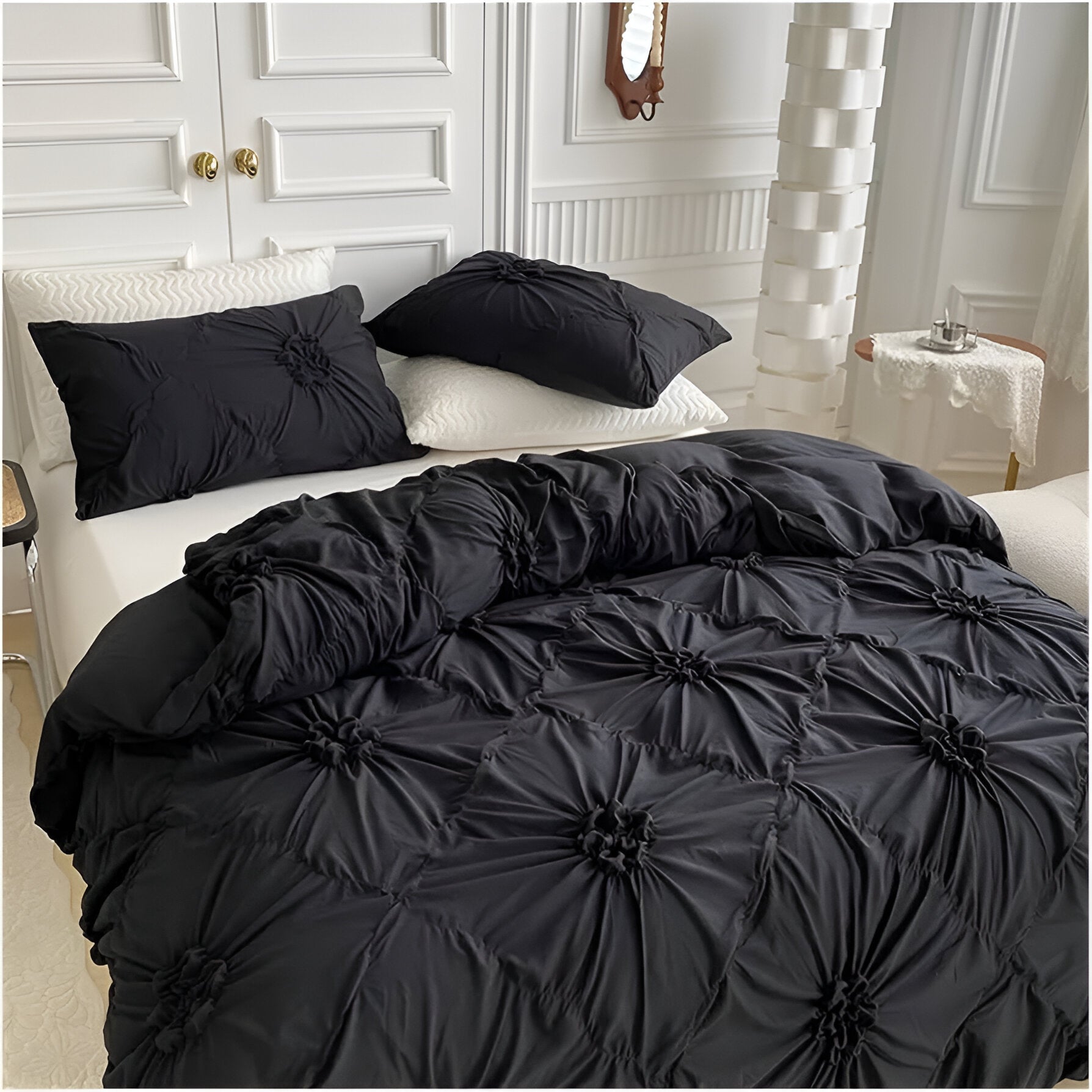 Blooming Ruffle Quilt Set | Romantic Floral Bedding Collection