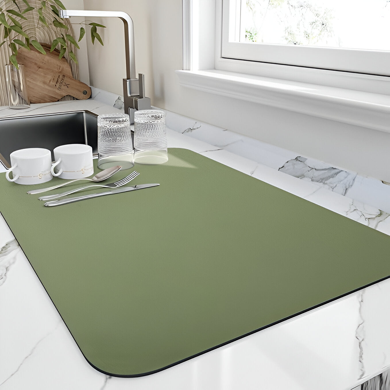 Ultra-Absorbent Dish Mat | Quick-Dry Kitchen Drying Pad