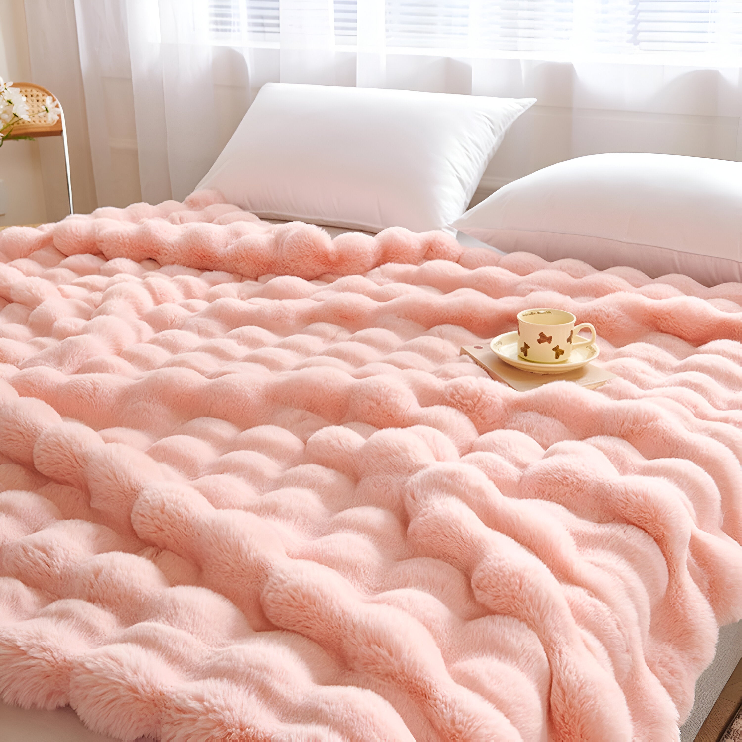 Cozy Rabbit Fur Blanket | Luxury Faux-Fur Throw