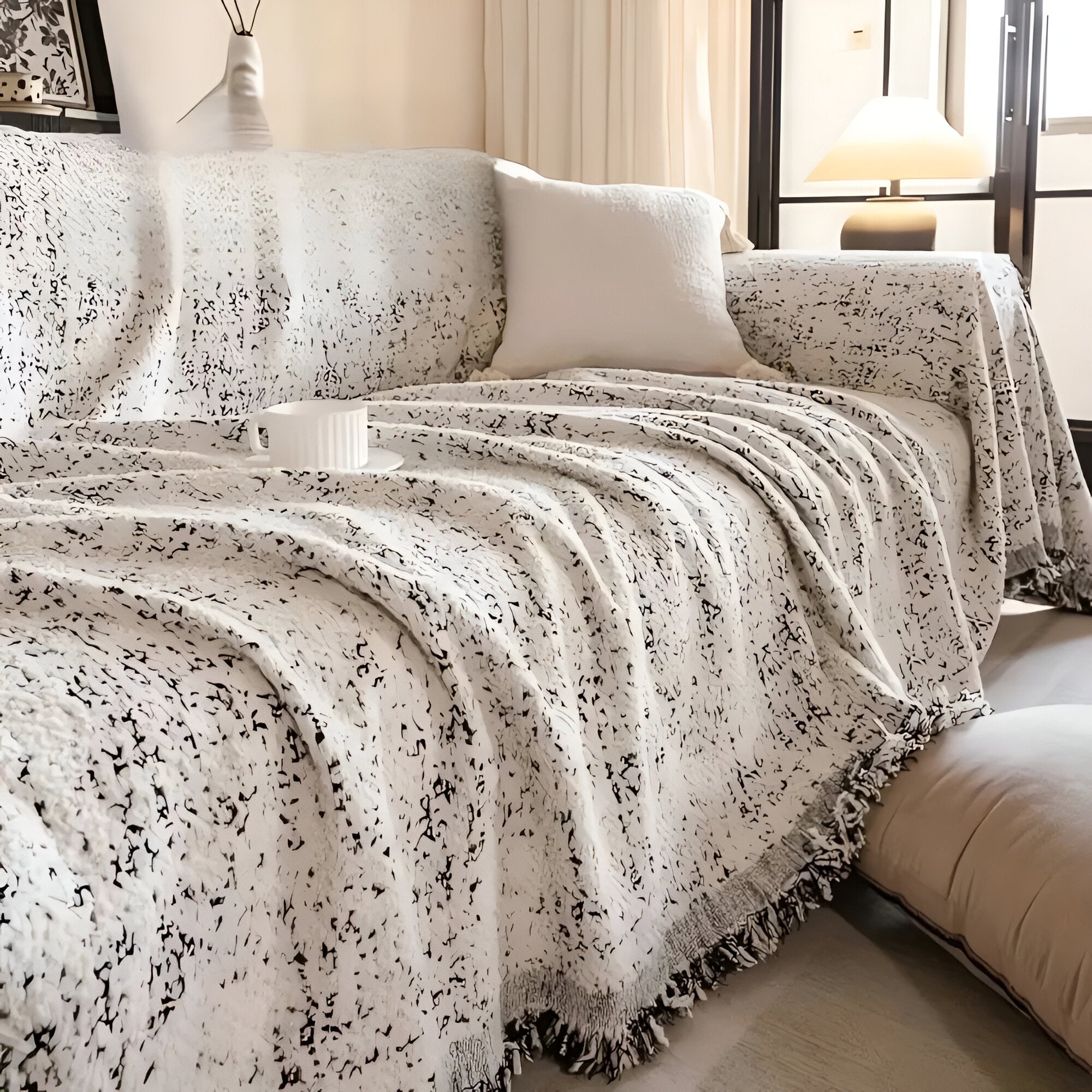 Nordic Dot Sofa Cover | Reversible Speckle Design