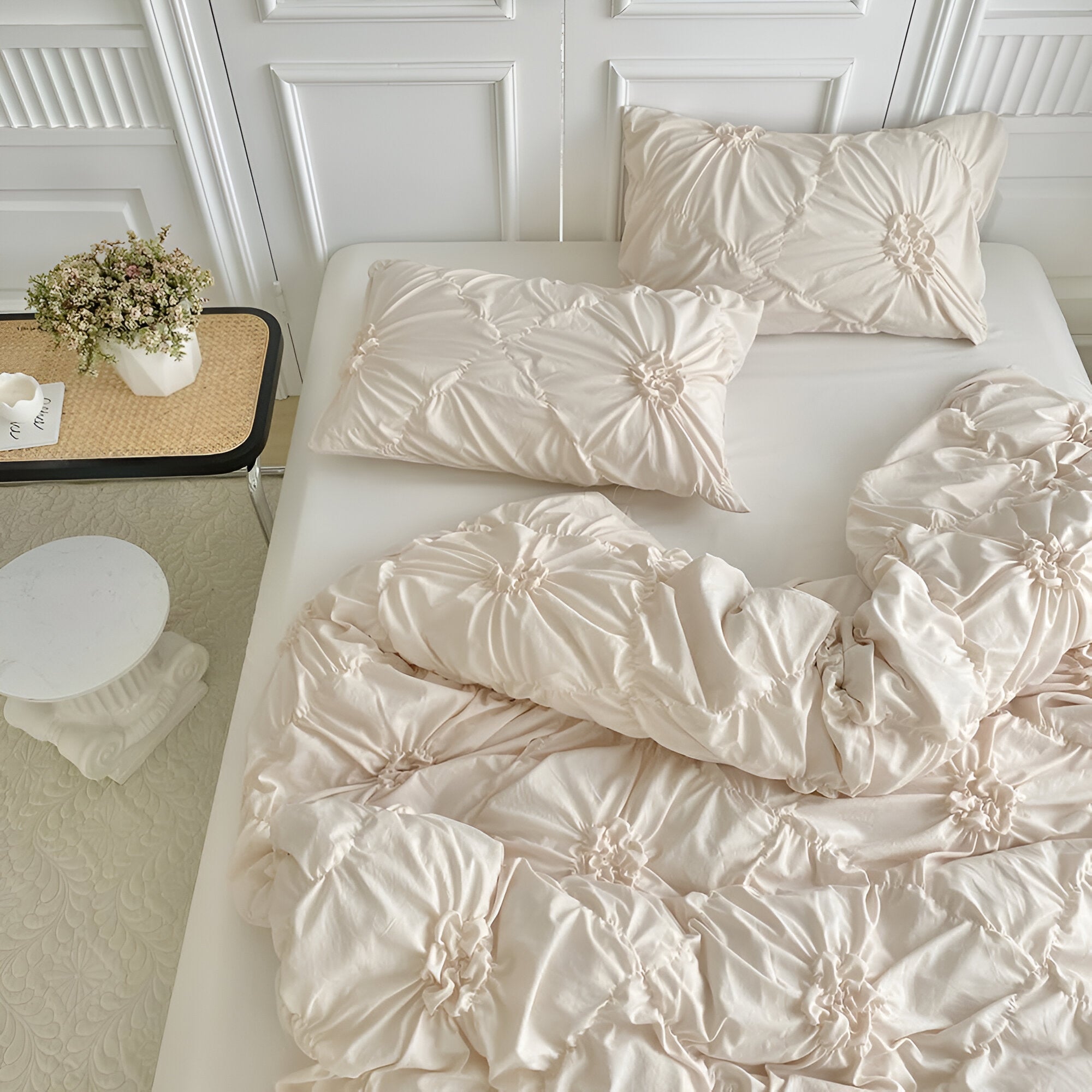 Blooming Ruffle Quilt Set | Romantic Floral Bedding Collection