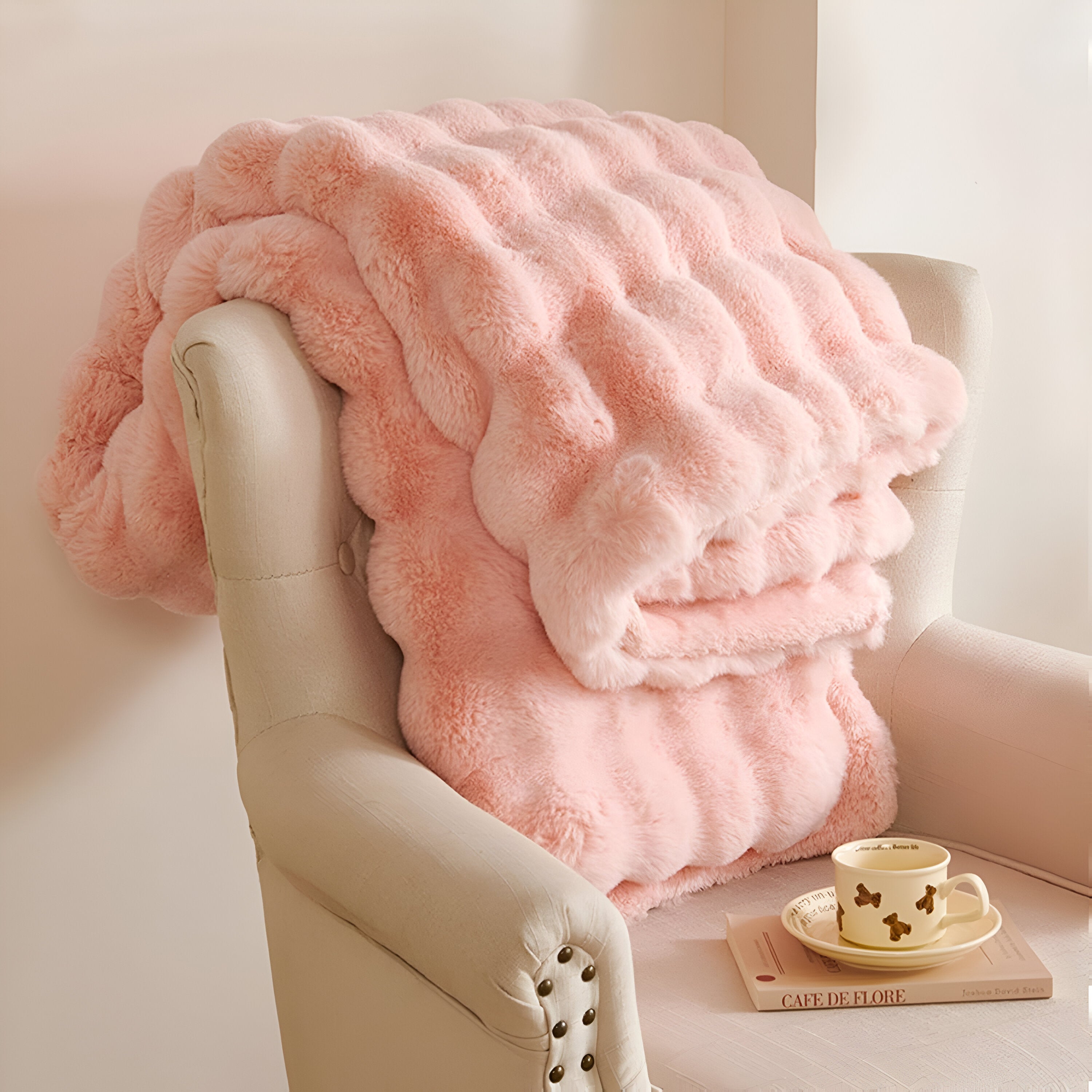 Cozy Rabbit Fur Blanket | Luxury Faux-Fur Throw