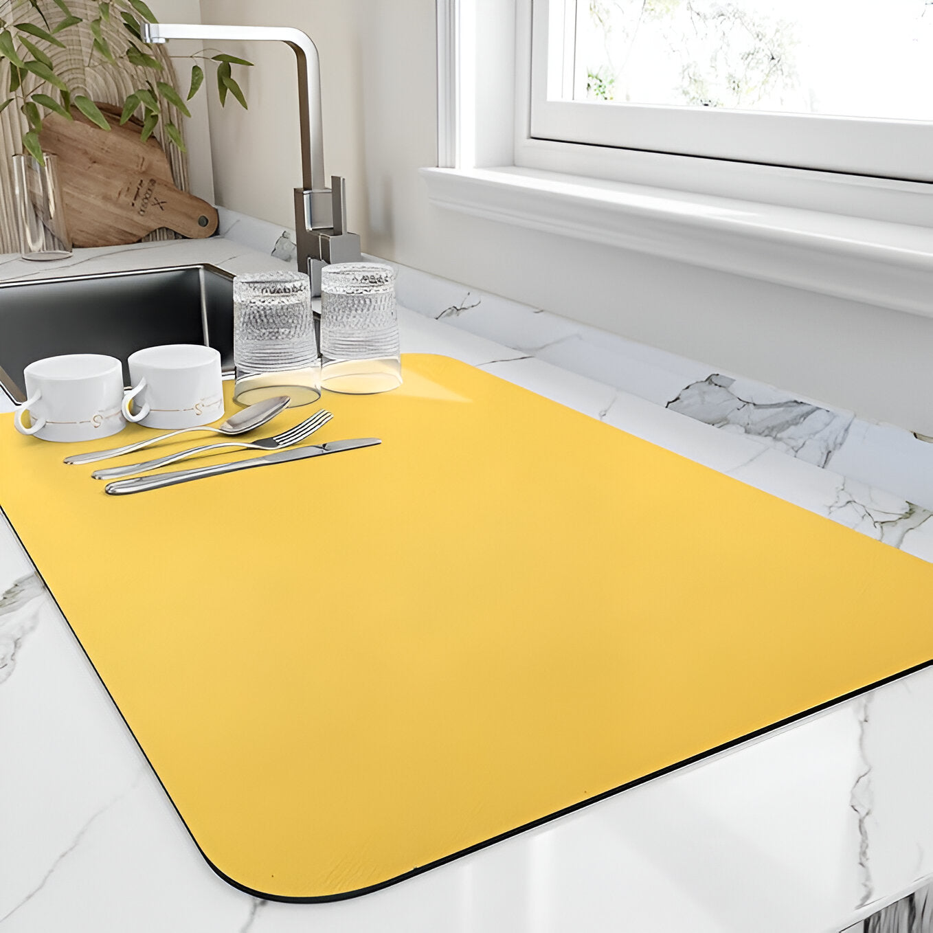Ultra-Absorbent Dish Mat | Quick-Dry Kitchen Drying Pad